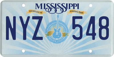 MS license plate NYZ548