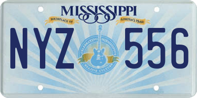 MS license plate NYZ556