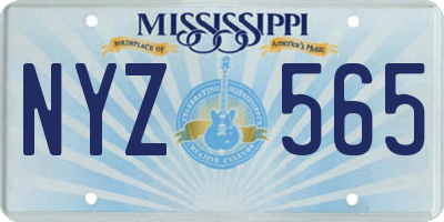MS license plate NYZ565