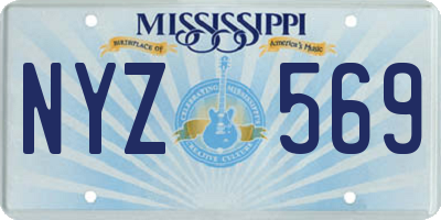 MS license plate NYZ569