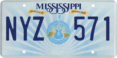 MS license plate NYZ571