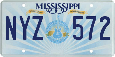 MS license plate NYZ572