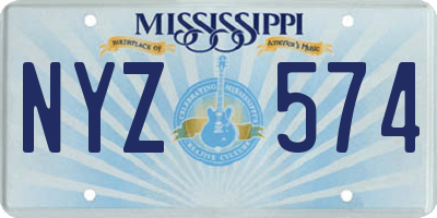 MS license plate NYZ574