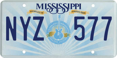 MS license plate NYZ577