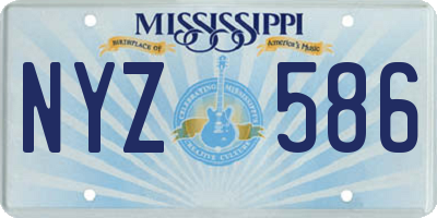 MS license plate NYZ586