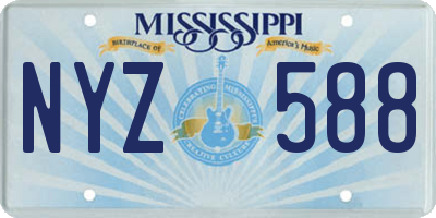 MS license plate NYZ588