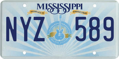 MS license plate NYZ589