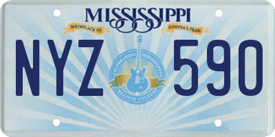 MS license plate NYZ590