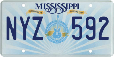 MS license plate NYZ592