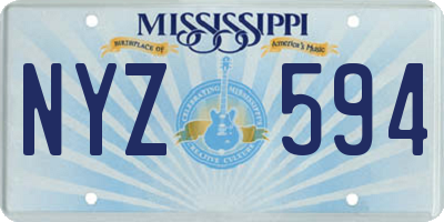MS license plate NYZ594