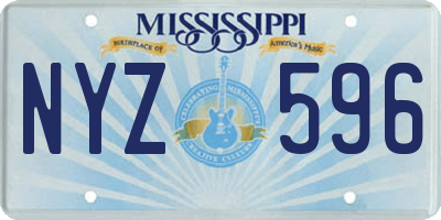 MS license plate NYZ596