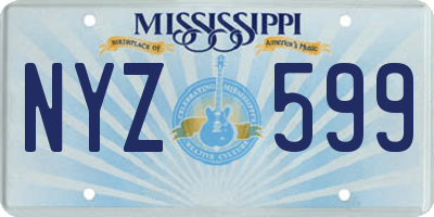 MS license plate NYZ599