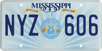 MS license plate NYZ606