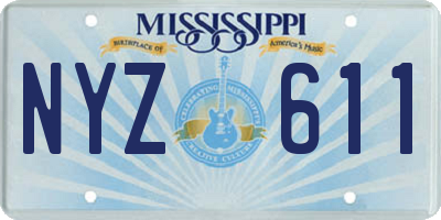 MS license plate NYZ611