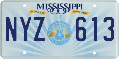MS license plate NYZ613