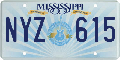 MS license plate NYZ615