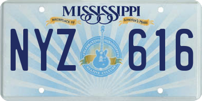MS license plate NYZ616