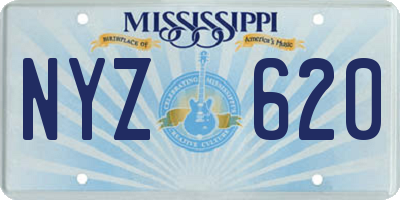 MS license plate NYZ620