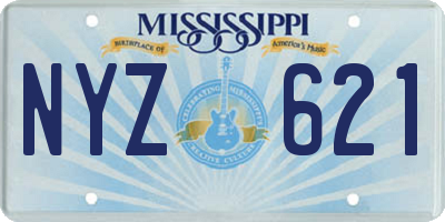 MS license plate NYZ621