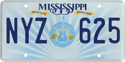 MS license plate NYZ625