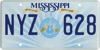 MS license plate NYZ628