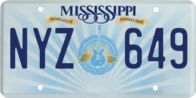 MS license plate NYZ649
