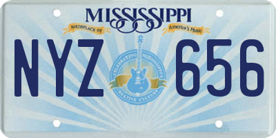 MS license plate NYZ656