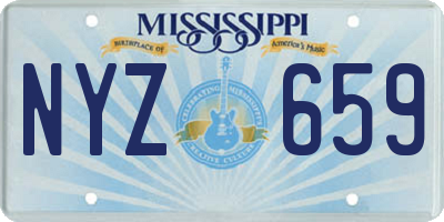 MS license plate NYZ659