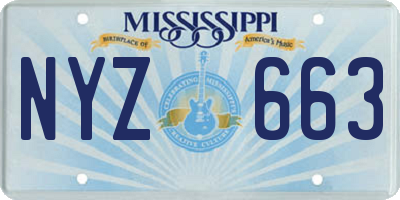 MS license plate NYZ663