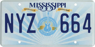 MS license plate NYZ664