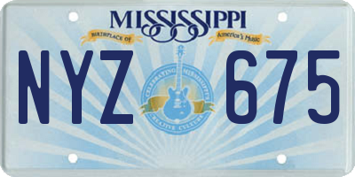 MS license plate NYZ675