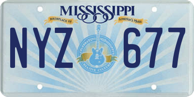 MS license plate NYZ677