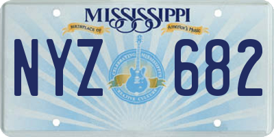 MS license plate NYZ682