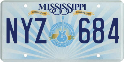 MS license plate NYZ684