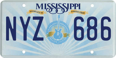 MS license plate NYZ686