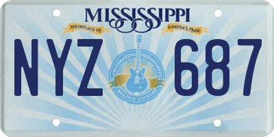 MS license plate NYZ687