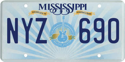 MS license plate NYZ690