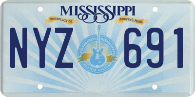 MS license plate NYZ691