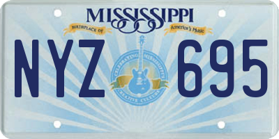 MS license plate NYZ695