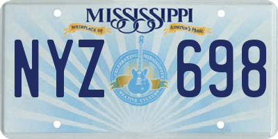 MS license plate NYZ698
