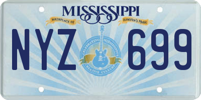 MS license plate NYZ699