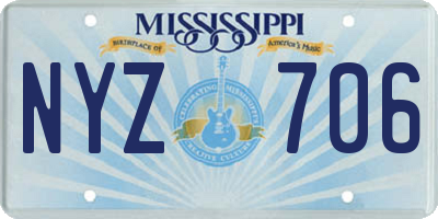 MS license plate NYZ706