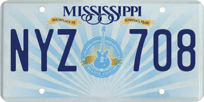 MS license plate NYZ708