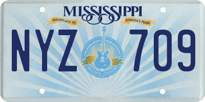 MS license plate NYZ709