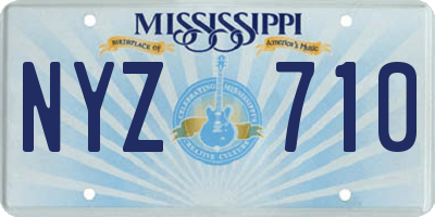 MS license plate NYZ710