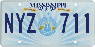 MS license plate NYZ711