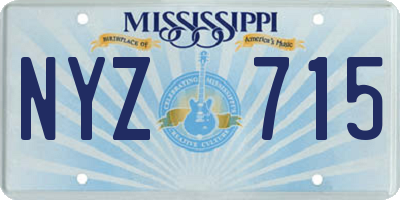 MS license plate NYZ715