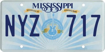 MS license plate NYZ717