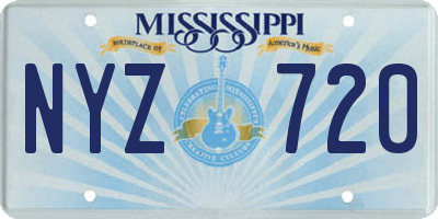 MS license plate NYZ720