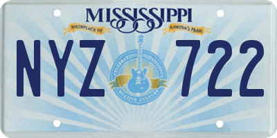 MS license plate NYZ722